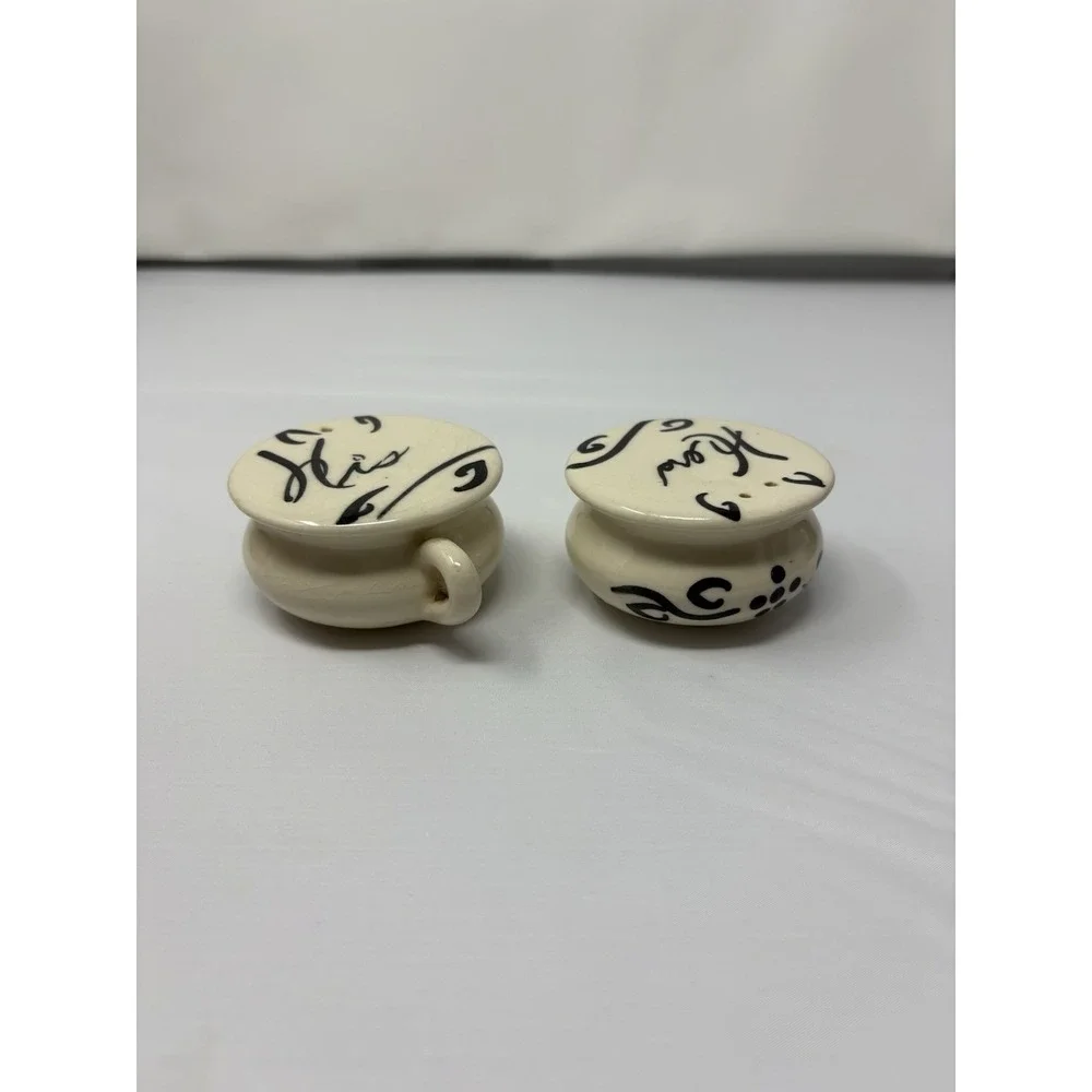 Vintage His and Hers‎ Antique Chamber Pot Salt and Pepper Shakers 1950's Set